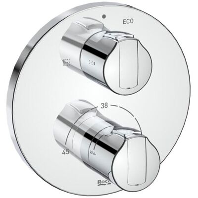 Roca - A5a0d09c00 T-1000 Round Grifo Termostático Empotrable Para Baño-ducha Cromo - Ref: A5a0d09c00 Roca - A5a0d09c00 T-1000 Round Grifo Termostático Empotrable Para Baño-ducha Cromo - Ref: A5a0d09c00