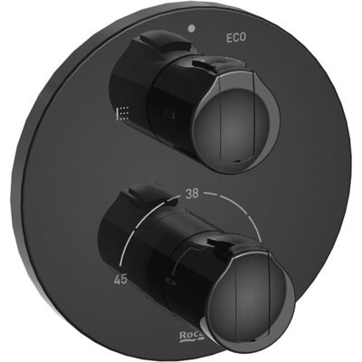 Roca T-1000 Mezclador Termostático para Ducha - Titanio Negro Roca T-1000 Mezclador Termostático para Ducha - Titanio Negro