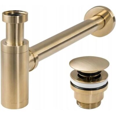 Rea Oro Mate Sifón de lavabo - Universal 45mm, Garantía 2 años Rea Oro Mate Sifón de lavabo - Universal 45mm, Garantía 2 años