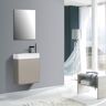 Bernstein - Conjunto de muebles de cuarto de baño caro 450 para wc de invitados con lavabo empotrado - color seleccionable:Matt Platinum grey (en)