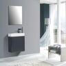 Bernstein - Conjunto de muebles de cuarto de baño caro 450 para wc de invitados con lavabo empotrado - color seleccionable:Anthracite glossy (en)