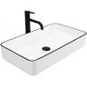 Lavabo de sobremesa REA denis negro edge - blanco/ negro