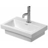 Duravit - Lavamanos 2ND floor sin rebosadero con plataforma para grifería 400x300mm 1 orificio para grifería blanco