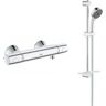 Precision Trend Mezclador termostático de ducha de pared + set de ducha de 4 chorros con Vitalio Comfort 100 bar cromo - chrome - Grohe