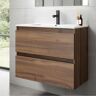 Box Mueble+Lavabo Suspendido 2 Cajones Valenti - Medida: 70 cm - Visobath