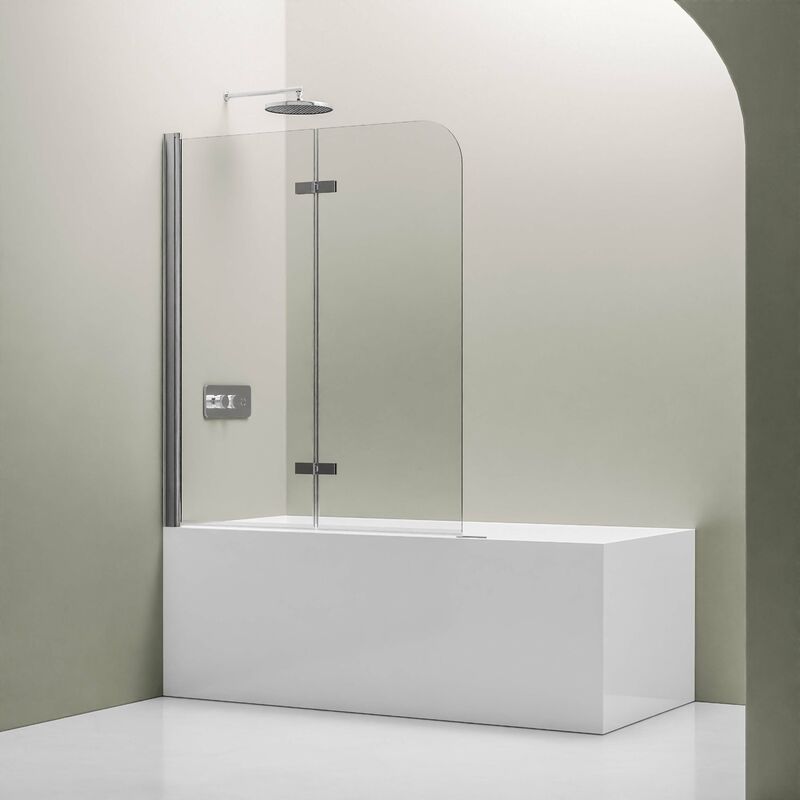 Bernstein - Mampara de bañera de cristal nano EX209 - 1200 x 1400 x 6 mm