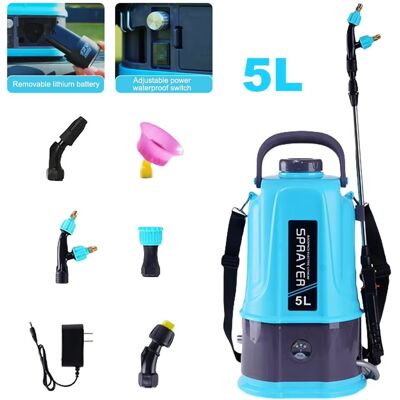 SIENTICE Pulverizador Eléctrico De 5 L — Pulverizador Eléctrico De Mochila Con Correas Ajustables Para Los Hombros, Para Patios, Céspedes Y Jardines SIENTICE Pulverizador Eléctrico De 5 L — Pulverizador Eléctrico De Mochila Con Correas Ajustables Para Los Hombros, Para Patios, Céspedes Y Jardines