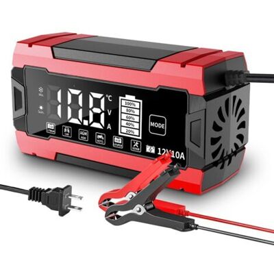 ULISEM Cargador De Baterías De Fosfato De Hierro Y Litio Con Pantalla Blanca/roja, Cargador De 14,6 V 10 A, Cargador De 12,6 V 10 A, Cargador De Baterías De Plomo-ácido De 12 V (compatible Con Baterías De Fo ULISEM Cargador De Baterías De Fosfato De Hierro Y Litio Con Pantalla Blanca/roja, Cargador De 14,6 V 10 A, Cargador De 12,6 V 10 A, Cargador De Baterías De Plomo-ácido De 12 V (compatible Con Baterías De Fo