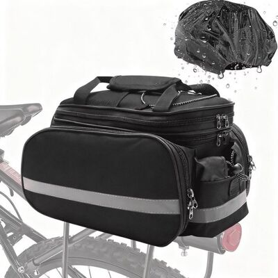 OEM Bolsas Para Bicicleta, Con Funda Impermeable, 27 Litros, Mochila Desmontable Para Bicicleta, Bolsa Deportiva Para Maletero, Negra OEM Bolsas Para Bicicleta, Con Funda Impermeable, 27 Litros, Mochila Desmontable Para Bicicleta, Bolsa Deportiva Para Maletero, Negra