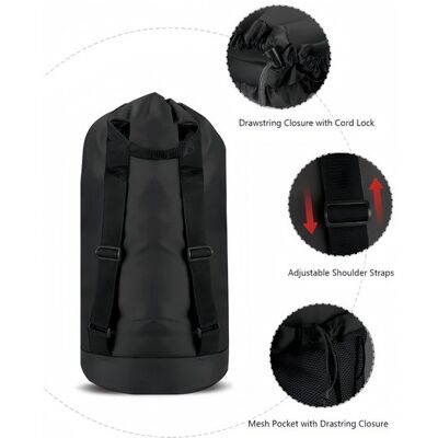 OEM Bolsa De Lavandería Resistente, Mochila De Lavandería Grande De 35 Litros, Cesta De Lavandería Negra. Adecuada Para Estudiantes. OEM Bolsa De Lavandería Resistente, Mochila De Lavandería Grande De 35 Litros, Cesta De Lavandería Negra. Adecuada Para Estudiantes.