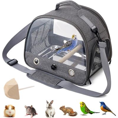 OEM Mochila Ligera Para Pájaros Con Percha De Madera, Jaula De Transporte Con Soporte Y Bandeja De Acero Inoxidable – Gris OEM Mochila Ligera Para Pájaros Con Percha De Madera, Jaula De Transporte Con Soporte Y Bandeja De Acero Inoxidable – Gris