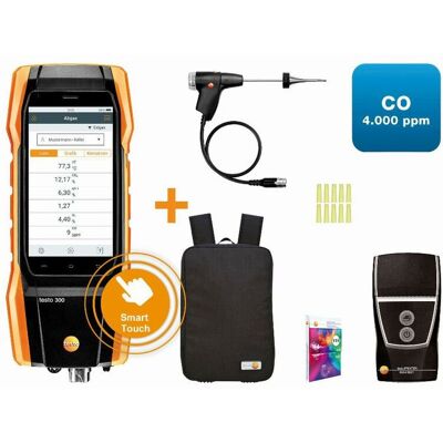 300 Inicial Con Impresora + Conector Bluetooth + Mochila, O2, Co Hasta 4000 Ppm 0564 3002 96 - Testo 300 Inicial Con Impresora + Conector Bluetooth + Mochila, O2, Co Hasta 4000 Ppm 0564 3002 96 - Testo