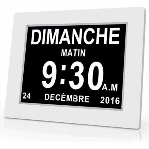 XVX Reloj Calendario Digital De 7 Pulgadas De Una Pieza Con Fecha Y Hora, Reloj Para Padres Con Alzheimer, Recordatorio De Medicación Para Abuelos Y Niños, Color Blanco, 20,4 X 14,3 X 2,4 Cm XVX Reloj Calendario Digital De 7 Pulgadas De Una Pieza Con Fecha Y Hora, Reloj Para Padres Con Alzheimer, Recordatorio De Medicación Para Abuelos Y Niños, Color Blanco, 20,4 X 14,3 X 2,4 Cm