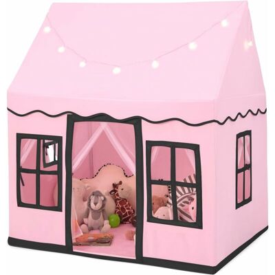 Costway Tienda Campaña Infantil, Casa De Actividad Para Niños Con Luces De Estrellas, Alfombra Lavable Antideslizante, Cortina De Malla Para Interior Y Exterior, Tipi Infantil De Más De 3 Años (rosa) Costway Tienda Campaña Infantil, Casa De Actividad Para Niños Con Luces De Estrellas, Alfombra Lavable Antideslizante, Cortina De Malla Para Interior Y Exterior, Tipi Infantil De Más De 3 Años (rosa)