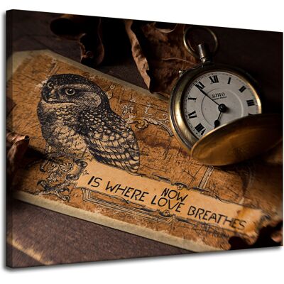OEM Lienzo Impreso Con Diseño De Reloj Vintage Retro, 100x80 Cm. OEM Lienzo Impreso Con Diseño De Reloj Vintage Retro, 100x80 Cm.