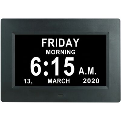 Reloj Digital Tigrezy Con Calendario Lcd De 7 Pulgadas, Fecha, Día Y Hora, Sin Abreviaturas, Atenuación Automática, Pantalla Hd En 8 Idiomas, Recordatorio Para Personas Con Alzheimer, Ancianos Y Niños Reloj Digital Tigrezy Con Calendario Lcd De 7 Pulgadas, Fecha, Día Y Hora, Sin Abreviaturas, Atenuación Automática, Pantalla Hd En 8 Idiomas, Recordatorio Para Personas Con Alzheimer, Ancianos Y Niños
