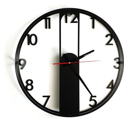 OEM Decorizzly® Evra Reloj Loft Con Dígitos Negro OEM Decorizzly® Evra Reloj Loft Con Dígitos Negro