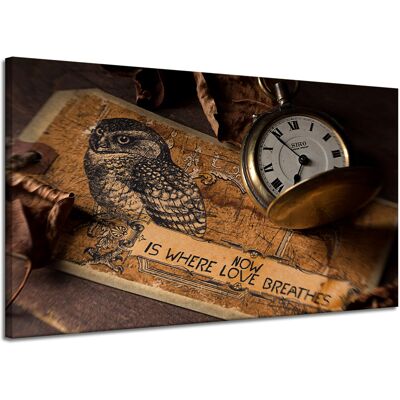 OEM Lienzo Impreso Con Diseño De Reloj Vintage Retro, 120x70 Cm. OEM Lienzo Impreso Con Diseño De Reloj Vintage Retro, 120x70 Cm.