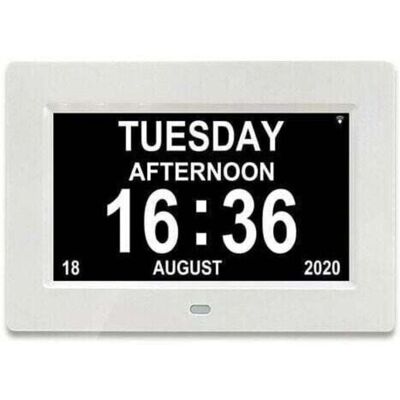 OEM Reloj Digital Lcd Con Calendario, Fecha, Día Y Hora. Reloj Para Personas Mayores Con Alzheimer. Ideal Para Padres (blanco). OEM Reloj Digital Lcd Con Calendario, Fecha, Día Y Hora. Reloj Para Personas Mayores Con Alzheimer. Ideal Para Padres (blanco).