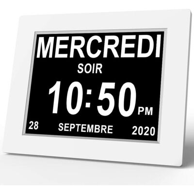 OEM Reloj Digital De 8 Pulgadas – Pantalla Hd Blanca Sobre Fondo Negro – 8 Idiomas – Atenuador Automático – Recordatorio Para Personas Con Alzheimer Y Niños -crezuo OEM Reloj Digital De 8 Pulgadas – Pantalla Hd Blanca Sobre Fondo Negro – 8 Idiomas – Atenuador Automático – Recordatorio Para Personas Con Alzheimer Y Niños -crezuo