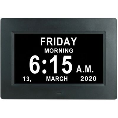 XVX - Reloj calendario LCD de 7 pulgadas - Atenuación automática - Clock XVX - Reloj calendario LCD de 7 pulgadas - Atenuación automática - Clock