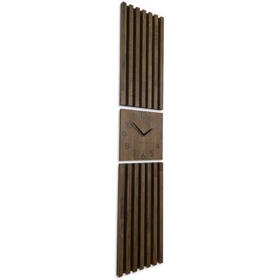OEM Reloj De Panel De Roble Con Listones, 155x30cm, Marrón OEM Reloj De Panel De Roble Con Listones, 155x30cm, Marrón