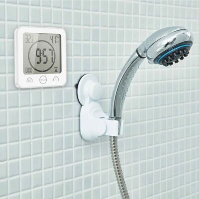 DPZO Reloj De Ducha Impermeable, Temporizador De Ducha Con Pantalla Táctil (blanco) DPZO Reloj De Ducha Impermeable, Temporizador De Ducha Con Pantalla Táctil (blanco)