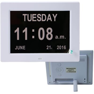Reloj Digital Gabrielle Con Calendario Y Pantalla Lcd De 8" Con Fecha, Día Y Hora Reloj Para Personas Con Alzheimer Reloj Para Personas Mayores, Ideal Para Padres (blanco) Reloj Digital Gabrielle Con Calendario Y Pantalla Lcd De 8" Con Fecha, Día Y Hora Reloj Para Personas Con Alzheimer Reloj Para Personas Mayores, Ideal Para Padres (blanco)