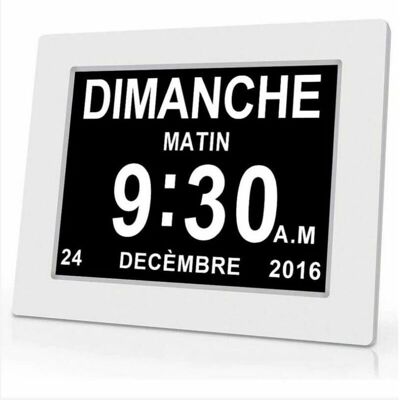 Ulisem - Reloj Calendario Digital De Una Pieza De 7 Pulgadas Con Fecha Y Hora, Reloj De Alzheimer Para Padres, Recordatorio De Medicación Para Abuelos Y Niños - Blanco - 20414324 Mm Ulisme Ulisem - Reloj Calendario Digital De Una Pieza De 7 Pulgadas Con Fecha Y Hora, Reloj De Alzheimer Para Padres, Recordatorio De Medicación Para Abuelos Y Niños - Blanco - 20414324 Mm Ulisme