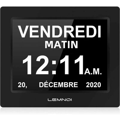 DEBUNS Reloj Digital Lcd De 7 Pulgadas Con Calendario N10, Fecha, Día Y Hora, Sin Abreviaturas, Atenuación Automática, 8 Idiomas, Pantalla Hd, Recordatorio Para Personas Con Alzheimer, Ancianos Y Niños, Debu DEBUNS Reloj Digital Lcd De 7 Pulgadas Con Calendario N10, Fecha, Día Y Hora, Sin Abreviaturas, Atenuación Automática, 8 Idiomas, Pantalla Hd, Recordatorio Para Personas Con Alzheimer, Ancianos Y Niños, Debu