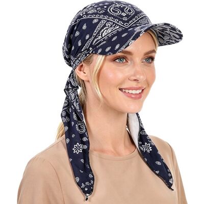 OEM Pañuelo Para La Cabeza De Mujer — Con Visera — Preanudado — Gorra Ligera OEM Pañuelo Para La Cabeza De Mujer — Con Visera — Preanudado — Gorra Ligera
