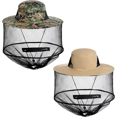 OEM Paquete De 2 Sombreros Repelentes De Mosquitos, Sombrero De Red Para La Cabeza, Sombrero Para El Sol, Con Malla Invisible OEM Paquete De 2 Sombreros Repelentes De Mosquitos, Sombrero De Red Para La Cabeza, Sombrero Para El Sol, Con Malla Invisible