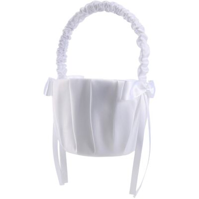 OEM Pajarita Romántica De Satén Blanco, Fiesta De Bodas, Niña De Las Flores, Cesta OEM Pajarita Romántica De Satén Blanco, Fiesta De Bodas, Niña De Las Flores, Cesta