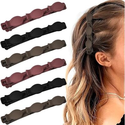 OEM Pinzas Para El Cabello De 6 Piezas Para Mujeres Y Niñas Con Hebillas Dentadas - Accesorios Para El Cabello, Herramientas Para Trenzar - Negro, Marrón, Burdeos OEM Pinzas Para El Cabello De 6 Piezas Para Mujeres Y Niñas Con Hebillas Dentadas - Accesorios Para El Cabello, Herramientas Para Trenzar - Negro, Marrón, Burdeos