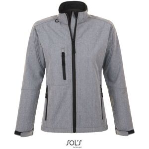 Sol's - Chaqueta Softshell De Mujer Con Cremallera Roxy M Gris Mezcla Sol's - Chaqueta Softshell De Mujer Con Cremallera Roxy M Gris Mezcla