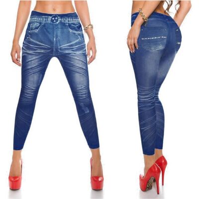 TRADE SHOP TRAESIO Trade Shop - Leggings Jeans Jeggings Leggings Pantalones Sin Fisuras De Las Mujeres Color - Azul Oscuro TRADE SHOP TRAESIO Trade Shop - Leggings Jeans Jeggings Leggings Pantalones Sin Fisuras De Las Mujeres Color - Azul Oscuro
