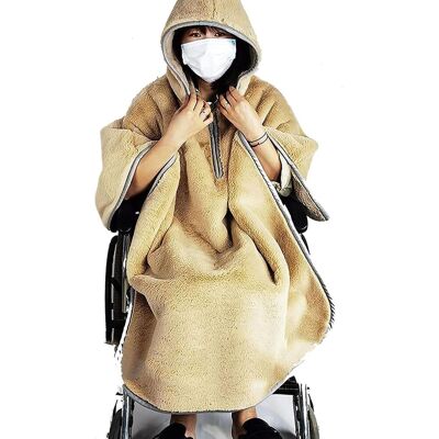 OEM Capa De Forro Polar Para Adultos En Silla De Ruedas Con Capucha, Ropa Para Sillas De Ruedas, Manta Para Silla De Ruedas, Poncho De Invierno Para Mujeres Y Hombres, Manta Cálida Para Silla De Ruedas. OEM Capa De Forro Polar Para Adultos En Silla De Ruedas Con Capucha, Ropa Para Sillas De Ruedas, Manta Para Silla De Ruedas, Poncho De Invierno Para Mujeres Y Hombres, Manta Cálida Para Silla De Ruedas.