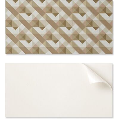 OEM Panel De Vinilo Autoadhesivo Con Estampado Geométrico De 120x60 Cm En Tonos Tierra. OEM Panel De Vinilo Autoadhesivo Con Estampado Geométrico De 120x60 Cm En Tonos Tierra.