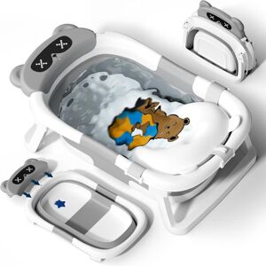 OEM Bañera Plegable Bebé, Bañera Plegable Para Recién Nacido Con Cojín Suave (0-12 Meses), Regalo Ideal Para Recién Nacido De Bebé A Niño Pequeño De Viaje Portátil Ahorra Espacio, Gris OEM Bañera Plegable Bebé, Bañera Plegable Para Recién Nacido Con Cojín Suave (0-12 Meses), Regalo Ideal Para Recién Nacido De Bebé A Niño Pequeño De Viaje Portátil Ahorra Espacio, Gris