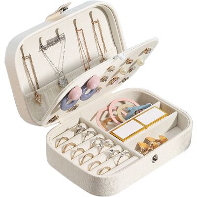 OEM Caja De Joyería, Estuche Pequeño Para Joyas Para Mujeres Y Niñas, Organizador De Joyas De Viaje, Para Anillos, Pendientes, Collares Y Pulseras (blanco) OEM Caja De Joyería, Estuche Pequeño Para Joyas Para Mujeres Y Niñas, Organizador De Joyas De Viaje, Para Anillos, Pendientes, Collares Y Pulseras (blanco)