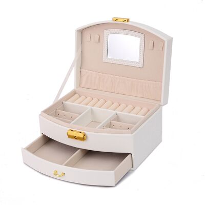 OEM Joyero Para Mujer Con Espejo, Cofre De Joyas De 2 Niveles, Pequeño Joyero Para Mujeres Y Niñas, Organizador De Joyas De Viaje Para Anillos, Pendientes, Collares Y Pulseras. OEM Joyero Para Mujer Con Espejo, Cofre De Joyas De 2 Niveles, Pequeño Joyero Para Mujeres Y Niñas, Organizador De Joyas De Viaje Para Anillos, Pendientes, Collares Y Pulseras.