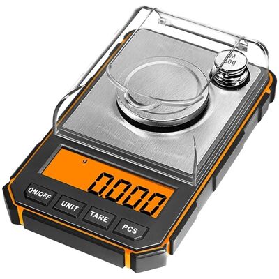 OEM Balanza Electrónica, Precisión De 0,001 G, Capacidad De 50 G, Portátil, Para Joyería Y Uso En Laboratorio, Color Naranja. OEM Balanza Electrónica, Precisión De 0,001 G, Capacidad De 50 G, Portátil, Para Joyería Y Uso En Laboratorio, Color Naranja.