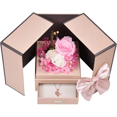 OEM Caja De Joyería Flor Eterna, Collar, Pulsera, Joyería Rosa, Regalo De Cumpleaños, Navidad OEM Caja De Joyería Flor Eterna, Collar, Pulsera, Joyería Rosa, Regalo De Cumpleaños, Navidad
