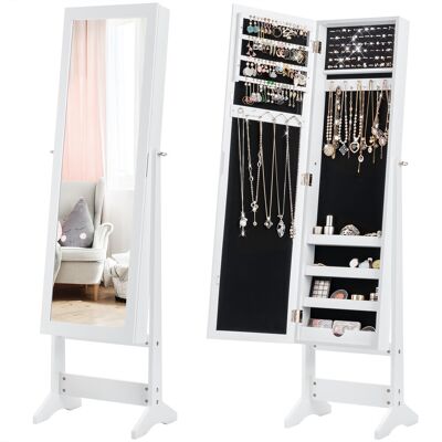 Costway armario de joyas con espejo - 2 en 1 Blanco Costway armario de joyas con espejo - 2 en 1 Blanco