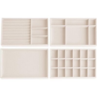 OEM Juego De 4 Piezas Para Guardar Joyas: Cajón, Bandeja, Caja, Organizador De Terciopelo, Apilable, Para Joyas, Pendientes, Pulseras Y Anillos (beige) OEM Juego De 4 Piezas Para Guardar Joyas: Cajón, Bandeja, Caja, Organizador De Terciopelo, Apilable, Para Joyas, Pendientes, Pulseras Y Anillos (beige)