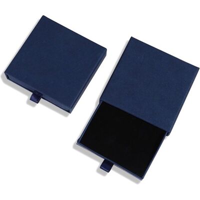 OEM Caja Pequeña Para Joyas, Ideal Para Regalar Pulseras, Pendientes, Collares Y Anillos. Expositor De Joyería De Papel Azul Oscuro OEM Caja Pequeña Para Joyas, Ideal Para Regalar Pulseras, Pendientes, Collares Y Anillos. Expositor De Joyería De Papel Azul Oscuro