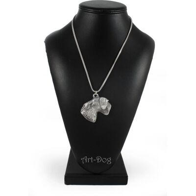 OEM Terrier Checo, Cesky Terrier: Collar Con Colgante De Perro En Cadena De Plata, Joyería Única De Art-dog OEM Terrier Checo, Cesky Terrier: Collar Con Colgante De Perro En Cadena De Plata, Joyería Única De Art-dog