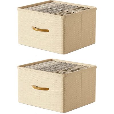 OEM Juego De 2 Organizadores De Armario Plegables – Sistema De Almacenamiento Para Pantalones, Ropa, Calcetines, Mantas, Bebidas – (39 X 30 X 19) Cm OEM Juego De 2 Organizadores De Armario Plegables – Sistema De Almacenamiento Para Pantalones, Ropa, Calcetines, Mantas, Bebidas – (39 X 30 X 19) Cm