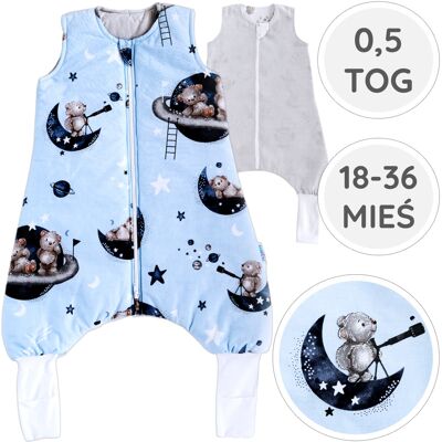 OEM Babyu, Calcetines Para Piernas De Saco De Dormir De Verano Con Doble Cremallera 0.5 Tog 18-36 M OEM Babyu, Calcetines Para Piernas De Saco De Dormir De Verano Con Doble Cremallera 0.5 Tog 18-36 M
