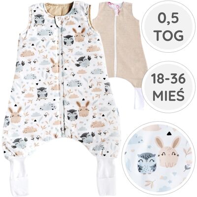 OEM Babyu, Calcetines Para Piernas De Saco De Dormir De Verano Con Doble Cremallera 0.5 Tog 18-36 M OEM Babyu, Calcetines Para Piernas De Saco De Dormir De Verano Con Doble Cremallera 0.5 Tog 18-36 M